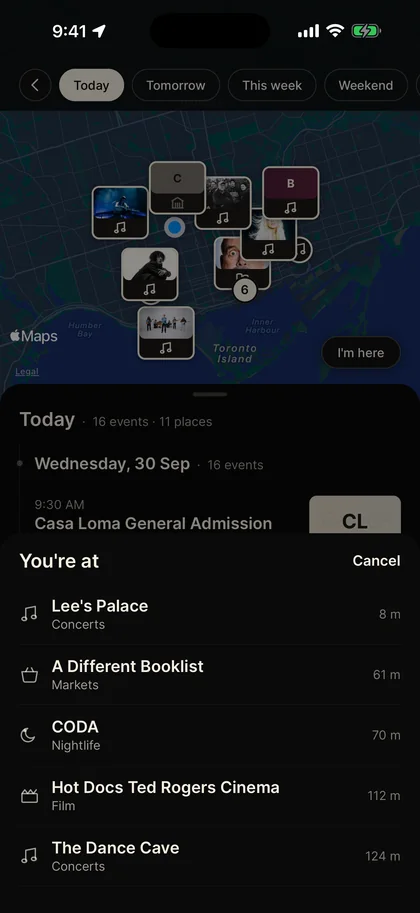 Check in: the places within reach of where you are